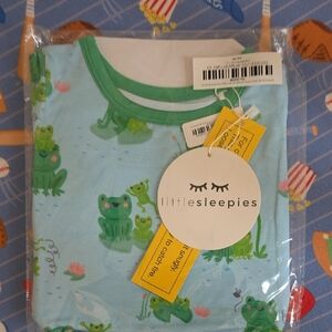 Little Sleepies Leaping Love Short Sleeve With Pants Set